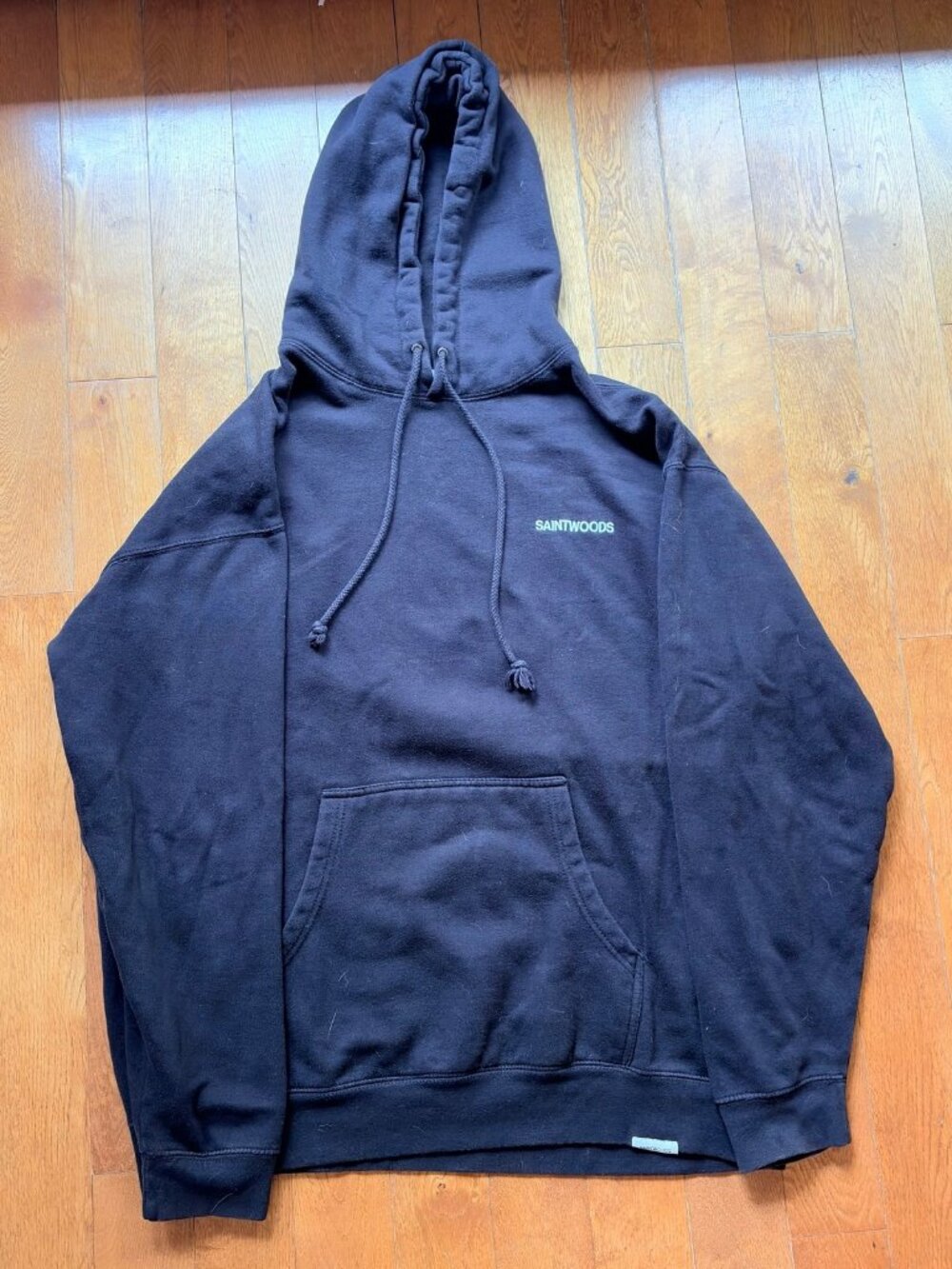 Saintwoods Black Logo Pullover Hoodie XL